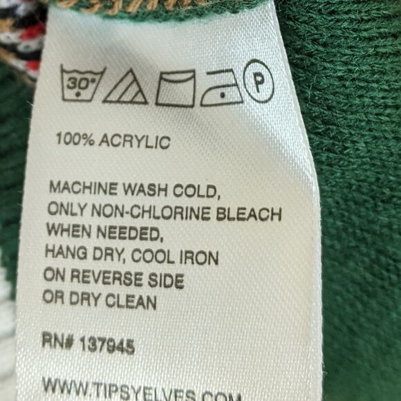 Tipsy Elves Ugly Christmas Crew Neck Holiday Knit Sweater Santa Reindeer Small - Picture 7 of 8